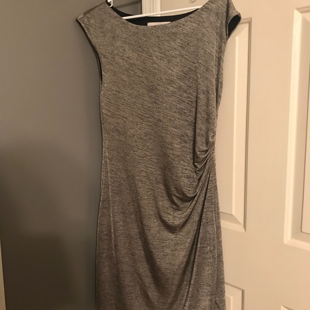 Loft dress. Gold shimmery color. Size: L